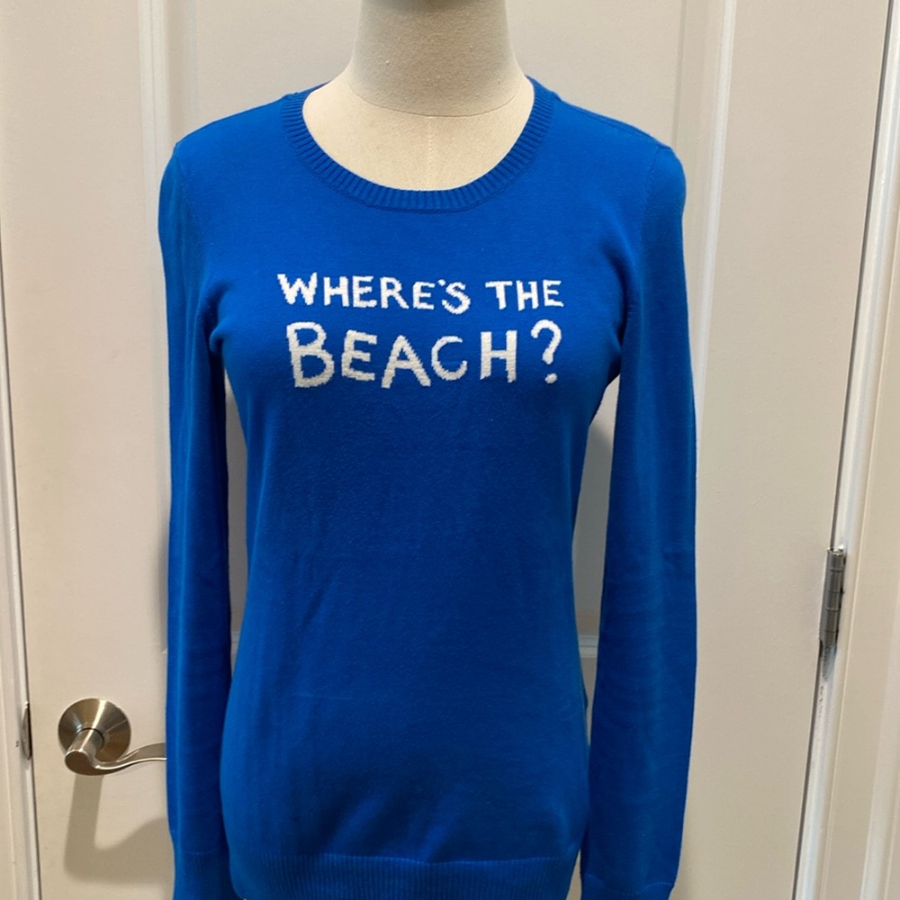 Lilly Pulitzer Where’s the BEACH? cotton sweater size Small size Small